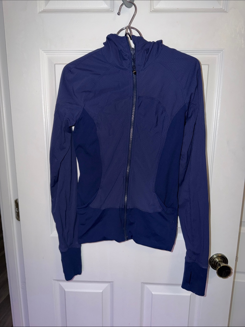 Lululemon In Flux Dance Studio Jacket Hoodie Size 6 Sprinkler Blue Reversible